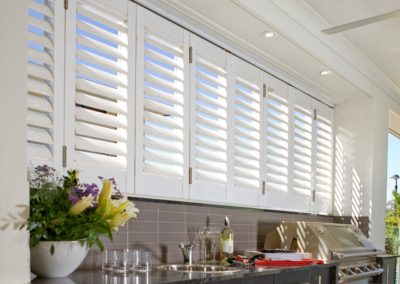 Fauxwood Shutters for Kitchens - Exclusive Shutters & Blinds, Queensland & NSW